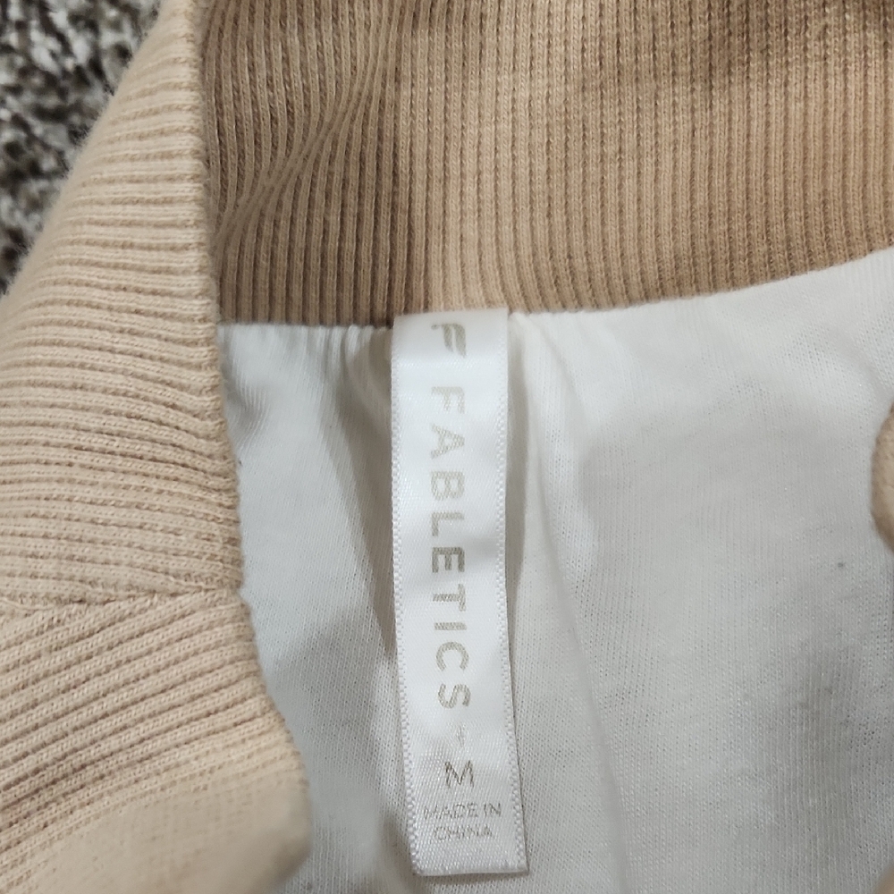 Fabletics Beige Ribbed Collar With Soft White Lin… - image 3